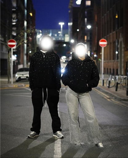 Exporse™ Gothic Rhinestone Hooded Sweatshirt