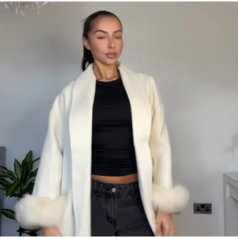 Exporse™ Lapel Belt Sleeve Jacket Coat