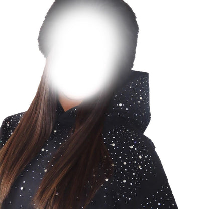 Exporse™ Gothic Rhinestone Hooded Sweatshirt