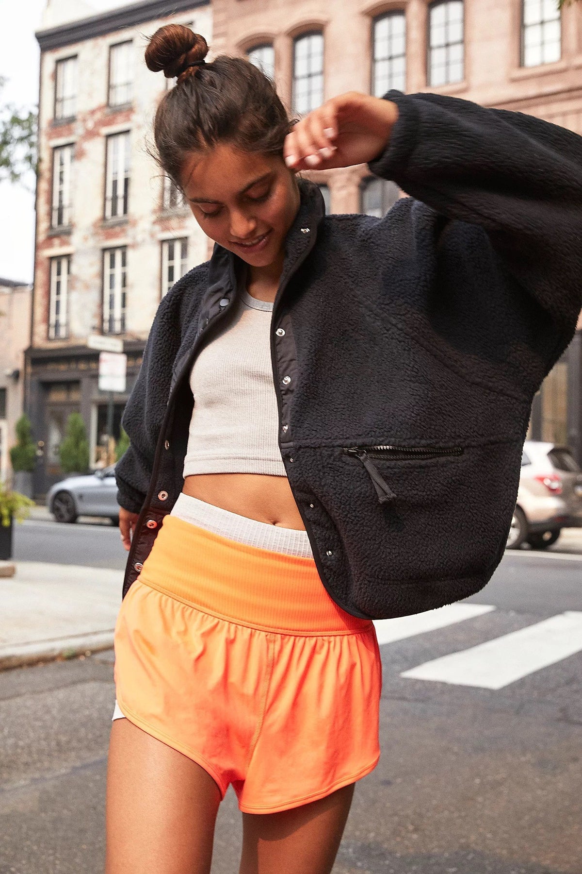 Exporse™ Lambswool Collar Loose Fit Jacket