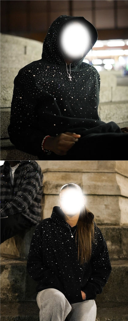 Exporse™ Gothic Rhinestone Hooded Sweatshirt