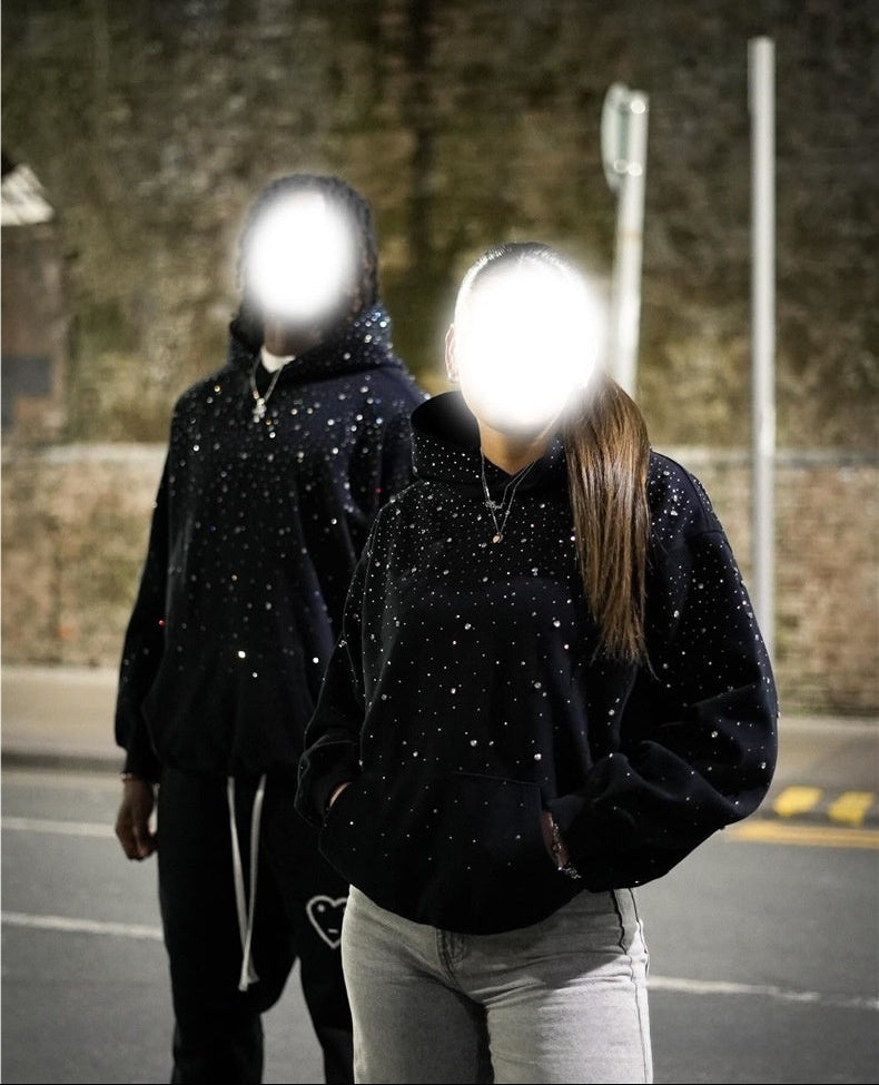 Exporse™ Gothic Rhinestone Hooded Sweatshirt