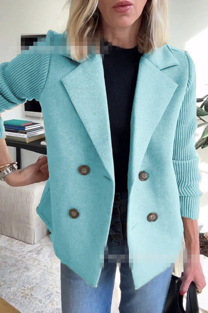 Exporse™  Elegant Wool Stitching Coat
