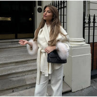 Exporse™ Lapel Belt Sleeve Jacket Coat