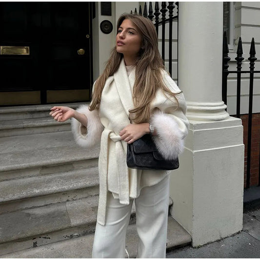 Exporse™ Lapel Belt Sleeve Jacket Coat