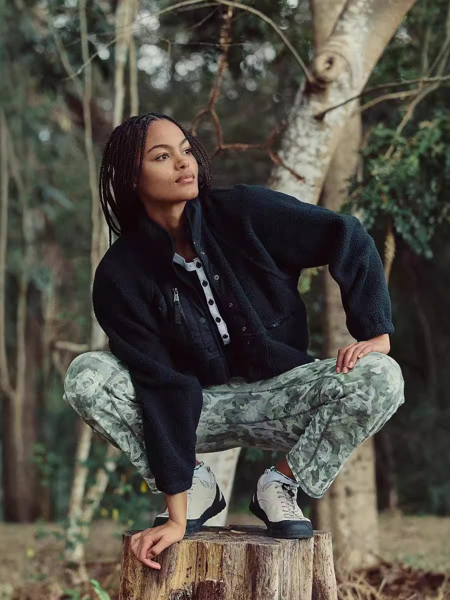 Exporse™ Lambswool Collar Loose Fit Jacket