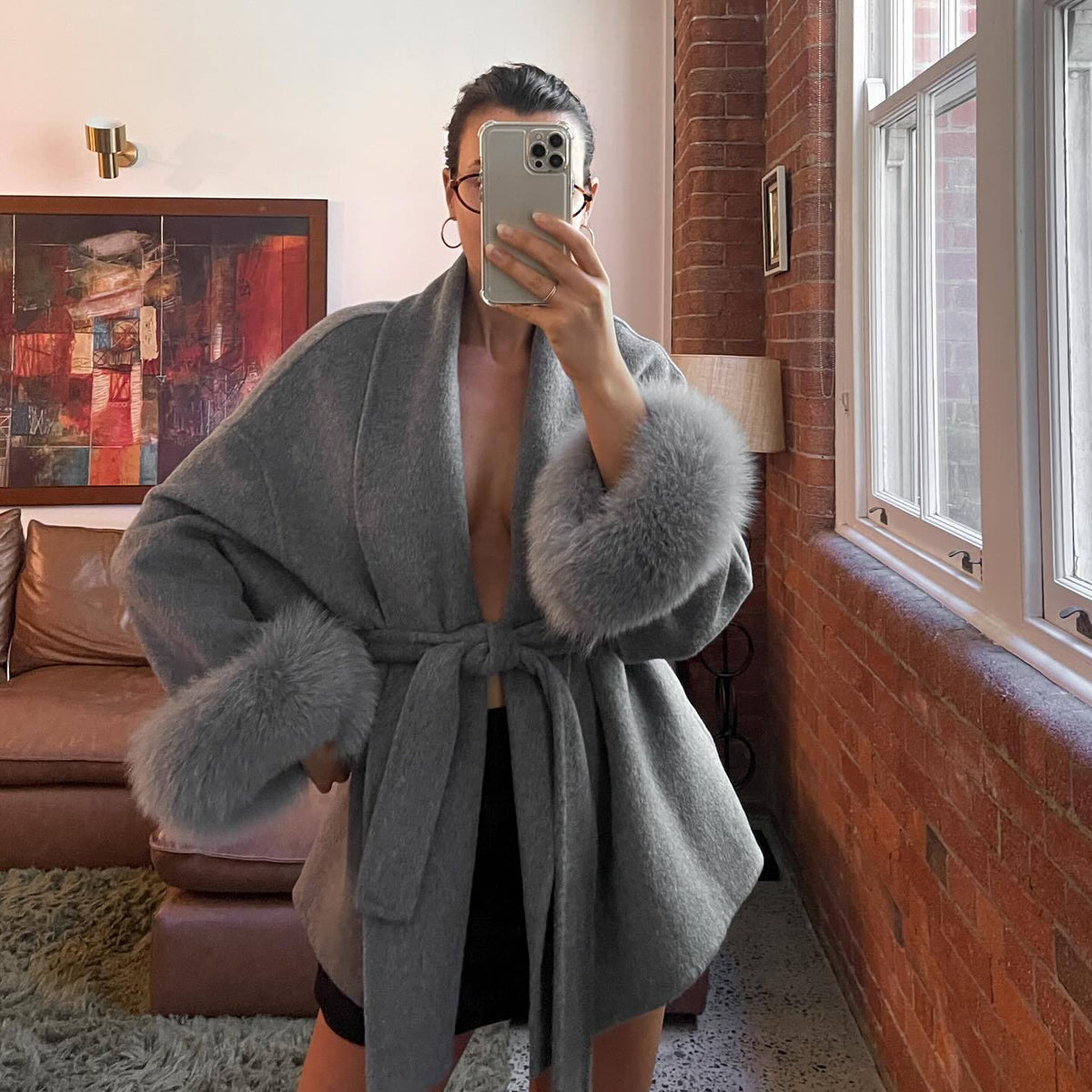 Exporse™ Lapel Belt Sleeve Jacket Coat