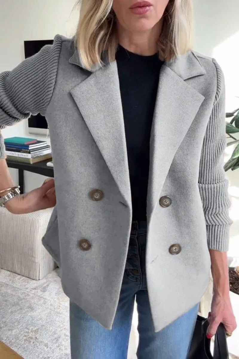 Exporse™  Elegant Wool Stitching Coat